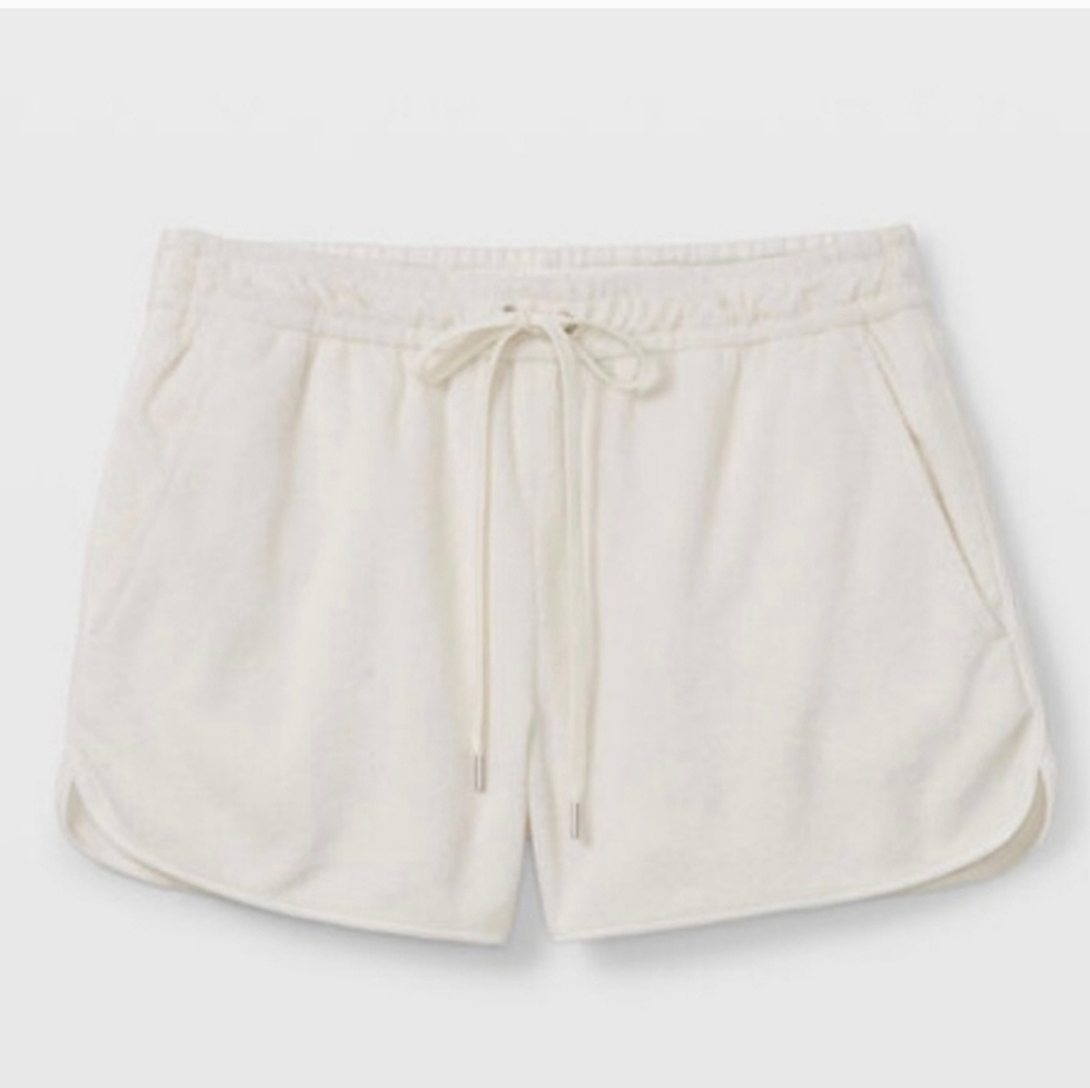 CLUB MONACO Ivory Terry Towel Shorts Women's Size Large EUC
